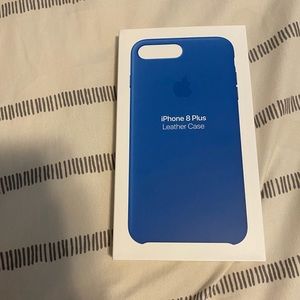 Apple iPhone 6/6s/7/8 Plus Blue Leather Case